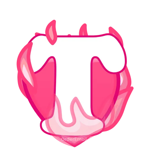 💘 Эмодзи «pink letters #forgirls #pink #color» для Telegram