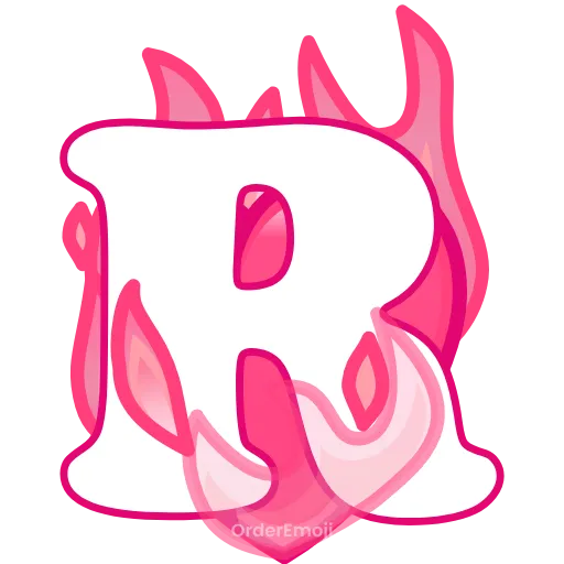 💘 Эмодзи «pink letters #forgirls #pink #color» для Telegram