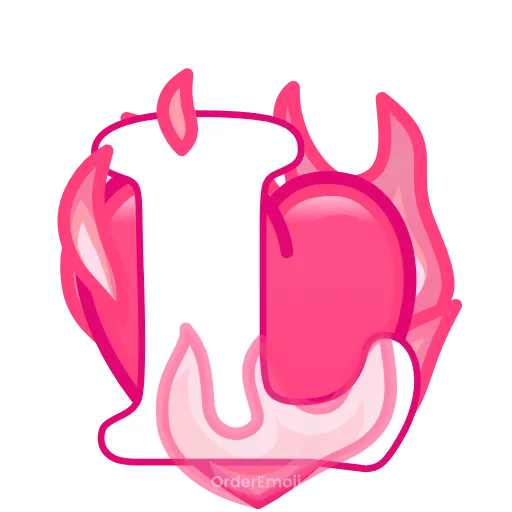 💘 Эмодзи «pink letters #forgirls #pink #color» для Telegram