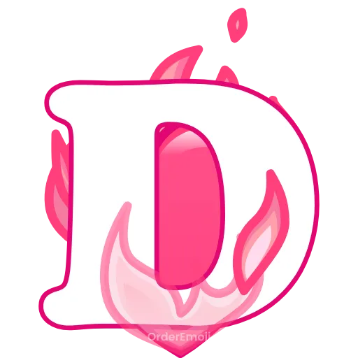 💘 Эмодзи «pink letters #forgirls #pink #color» для Telegram