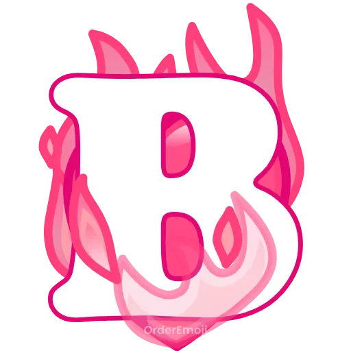 💘 Эмодзи «pink letters #forgirls #pink #color» для Telegram