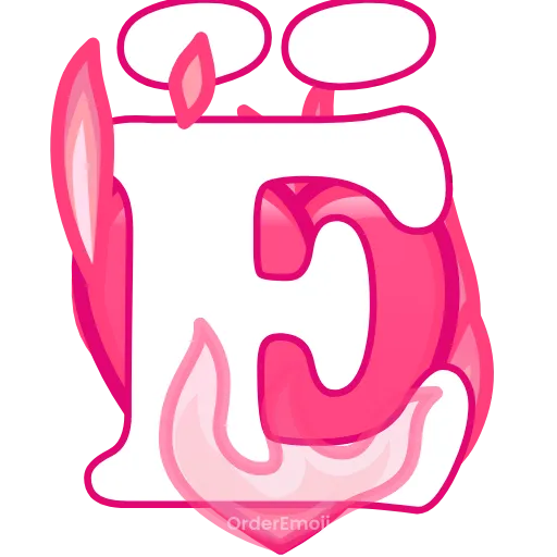 💘 Эмодзи «pink letters #forgirls #pink #color» для Telegram