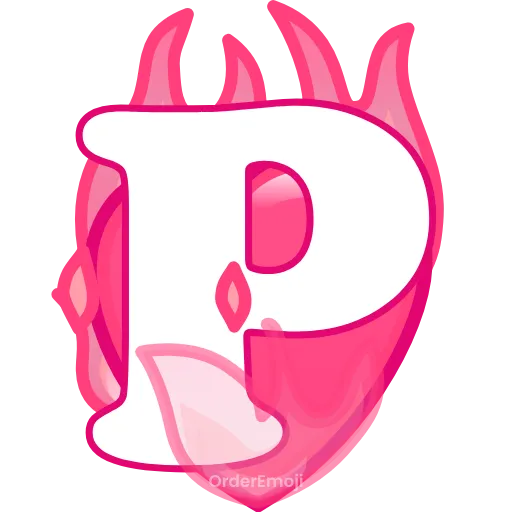 💘 Эмодзи «pink letters #forgirls #pink #color» для Telegram
