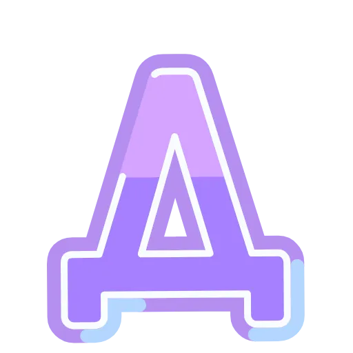 ✨ Эмодзи «Фиолетовые буквы анимированные» для Telegram