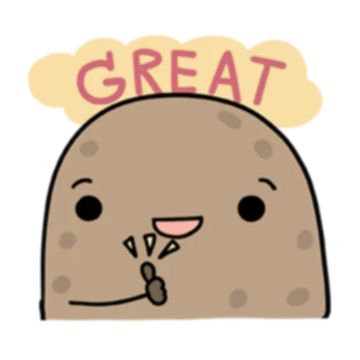 👍 Стикер «Life is Potato (FULL) [英文]» для Telegram
