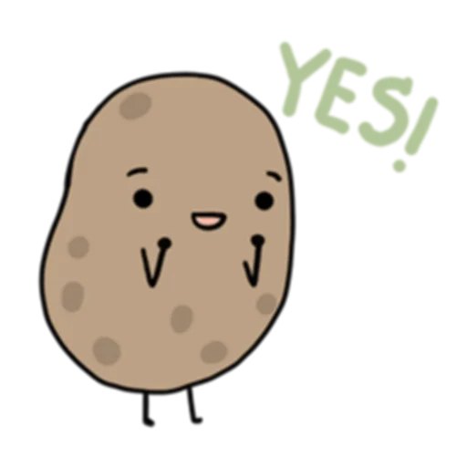 ✅ Стикер «Life is Potato (FULL) [英文]» для Telegram