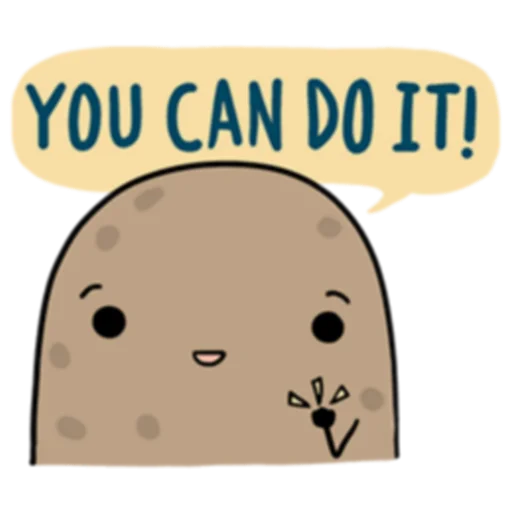 💪 Стикер «Life is Potato (FULL) [英文]» для Telegram