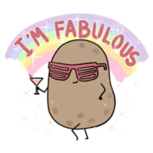 😎 Стикер «Life is Potato (FULL) [英文]» для Telegram
