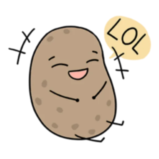 🤣 Стикер «Life is Potato (FULL) [英文]» для Telegram