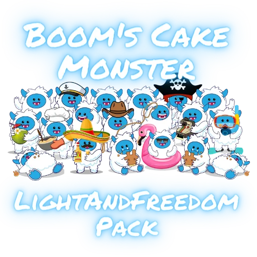 Стикерпак LightAndFreedom Cake Monster Boom Pack для Telegram — скачать