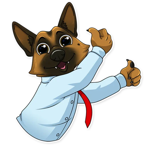👍 Стикер «Офисный пёс» для Telegram