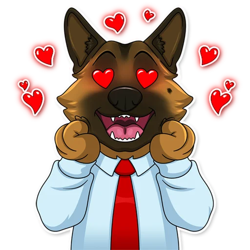 😍 Стикер «Офисный пёс» для Telegram