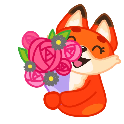 🌷 Эмодзи «Little Fox» для Telegram