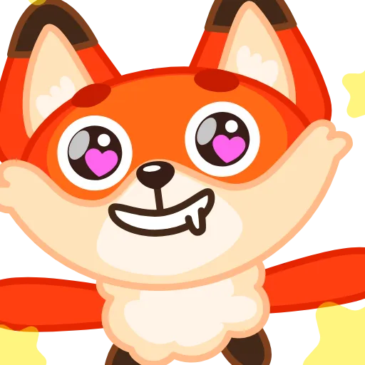 😍 Эмодзи «Little Fox» для Telegram