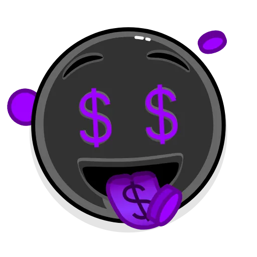 🤑 Эмодзи «Violet emoji» для Telegram
