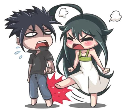 😠 Стикер «Lily & Marigold (Jun Lemon)» для Telegram