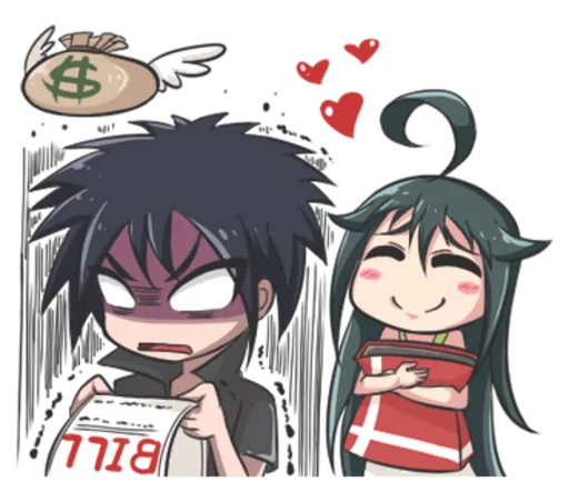 😨 Стикер «Lily & Marigold (Jun Lemon)» для Telegram