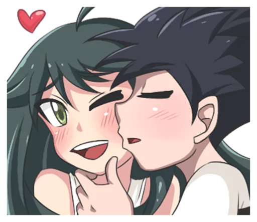 😙 Стикер «Lily & Marigold (Jun Lemon)» для Telegram