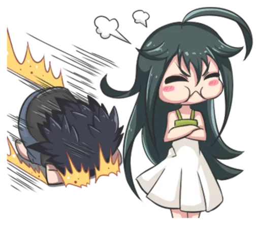 😣 Стикер «Lily & Marigold (Jun Lemon)» для Telegram