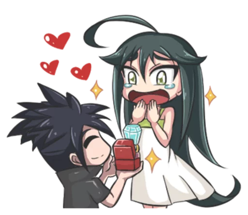 💍 Стикер «Lily & Marigold (Jun Lemon)» для Telegram