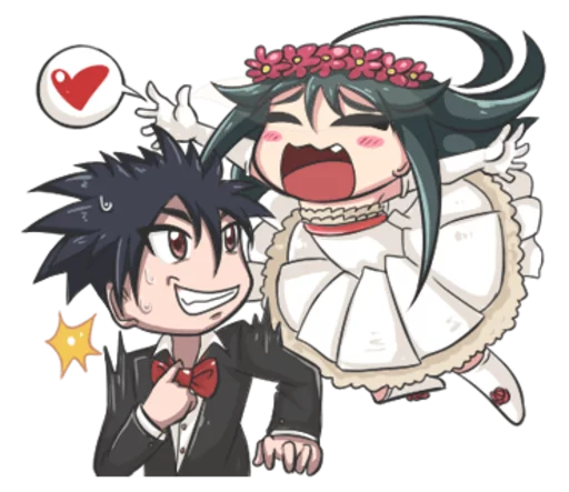 👰 Стикер «Lily & Marigold (Jun Lemon)» для Telegram
