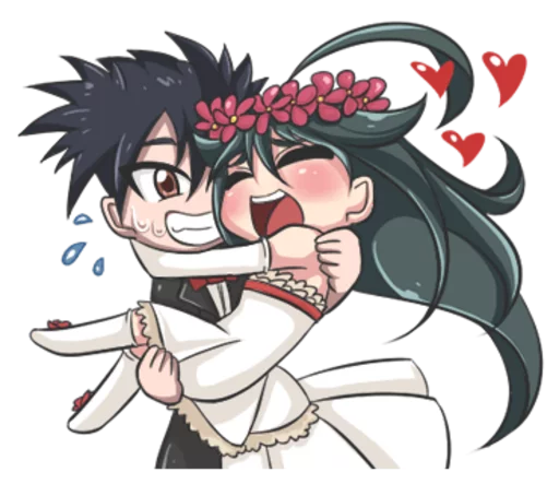 💑 Стикер «Lily & Marigold (Jun Lemon)» для Telegram