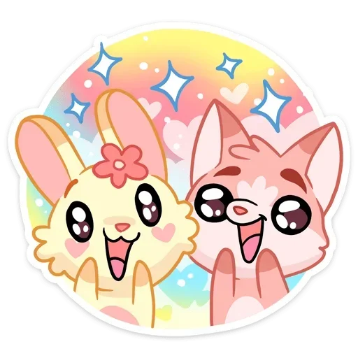 🤩 Стикер «Лин и Ли без надписей» для Telegram