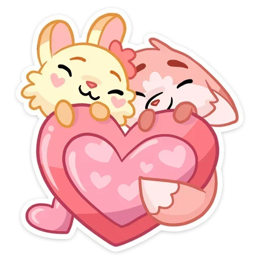 ❤️ Стикер «Лин и Ли без надписей» для Telegram