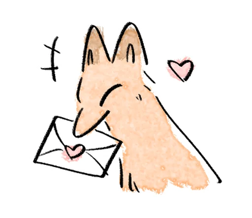 🦊 Стикер «Kitsune friend» для Telegram