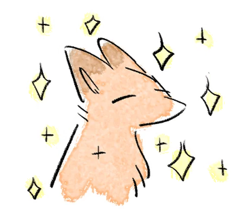 🦊 Стикер «Kitsune friend» для Telegram