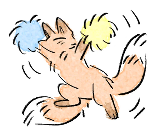 🦊 Стикер «Kitsune friend» для Telegram