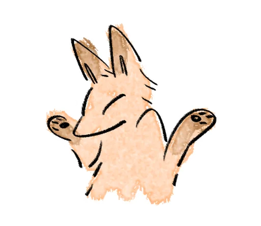 🦊 Стикер «Kitsune friend» для Telegram