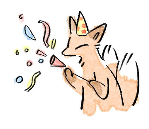 🦊 Стикер «Kitsune friend» для Telegram