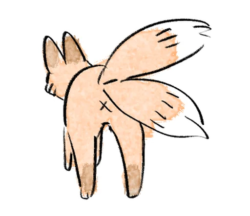🦊 Стикер «Kitsune friend» для Telegram