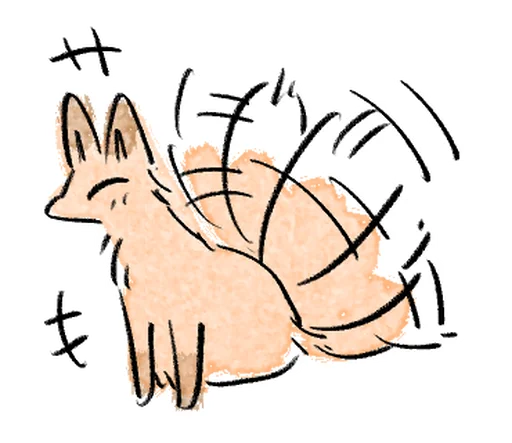 🦊 Стикер «Kitsune friend» для Telegram