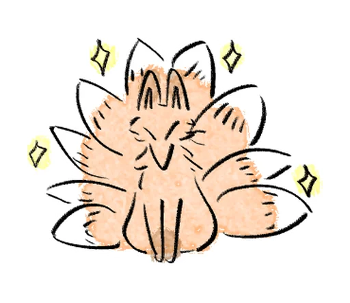 🦊 Стикер «Kitsune friend» для Telegram