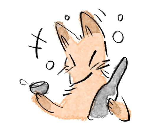 🦊 Стикер «Kitsune friend» для Telegram