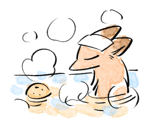 🦊 Стикер «Kitsune friend» для Telegram