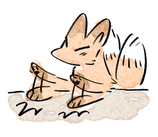🦊 Стикер «Kitsune friend» для Telegram