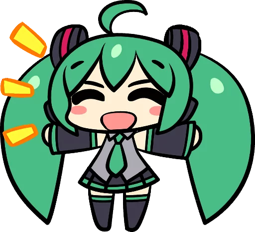 Стикерпак Hatsune Miku and the Piapro Family для Telegram — скачать