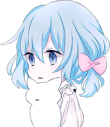 😔 Стикер «Light Blue Girl» для Telegram