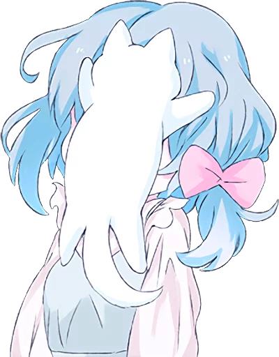 😻 Стикер «Light Blue Girl» для Telegram