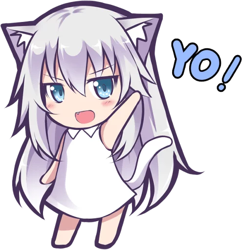 Стикерпак Mashiro Neko для Telegram — скачать