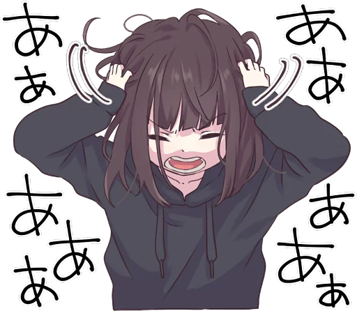 😩 Стикер «Menhera-chan.» для Telegram