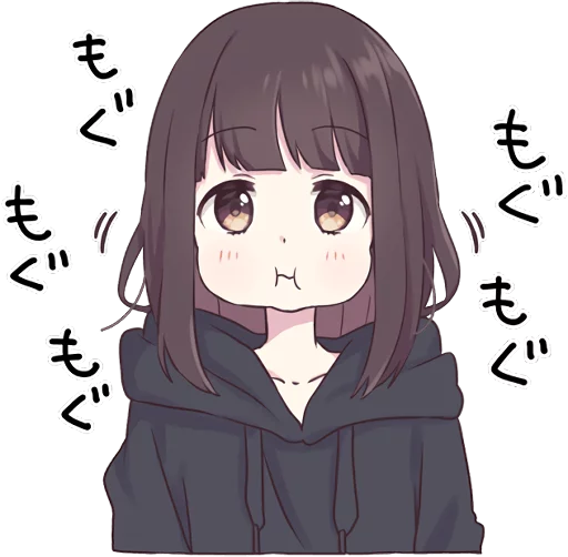 🤤 Стикер «Menhera-chan.» для Telegram