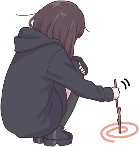 😔 Стикер «Menhera-chan.» для Telegram