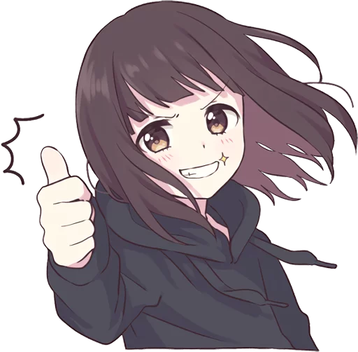 👍 Стикер «Menhera-chan.» для Telegram