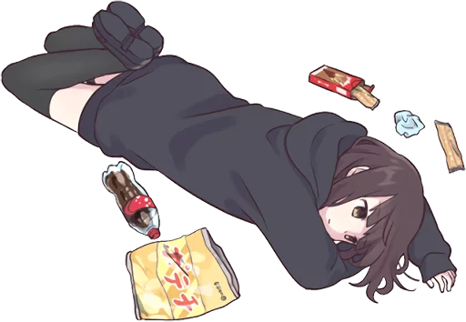 😔 Стикер «Menhera-chan.» для Telegram