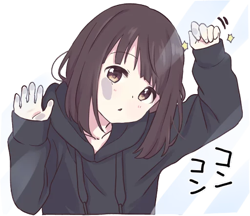 😕 Стикер «Menhera-chan.» для Telegram