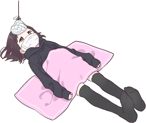 🤒 Стикер «Menhera-chan 2 ENG» для Telegram